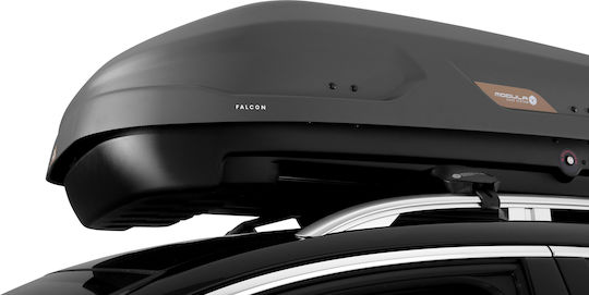 Modula Falcon Dachboxen für Autos mit Doppelseitiges Öffnen 470lt Holzkohle Matt