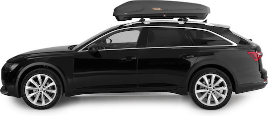 Modula Falcon Dachboxen für Autos mit Doppelseitiges Öffnen 470lt Holzkohle Matt
