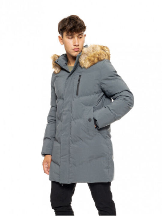 Splendid Men's Winter Puffer Jacket Gray