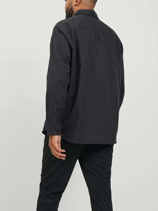 Jack & Jones Cămașă Bărbătească Cu mânecă lungă Negru