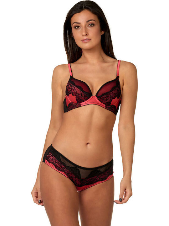 Damen Slip mit Spitze Rot