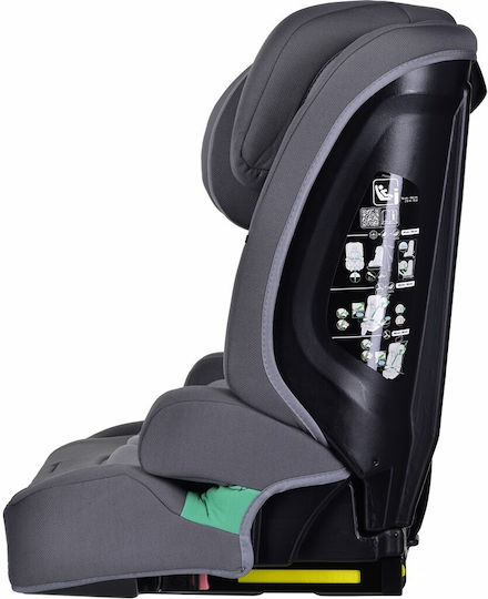 Kinderkraft Safety Fix 2 Детско Столче за Кола i-Размер с Isofix Сив 9-36 кг