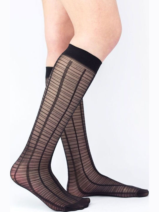 Women's Socks Black with Print