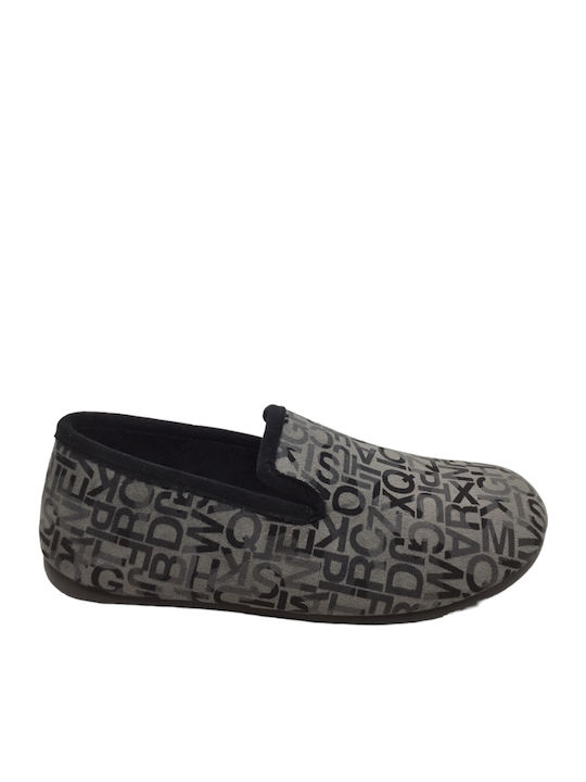 Heel Enclosed Men's Slipper Gray