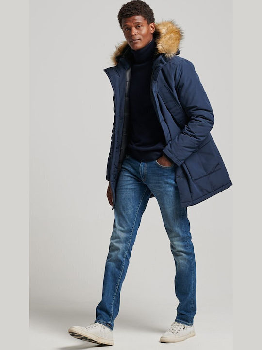 Everest Winter Jacket Parka Navy Blue