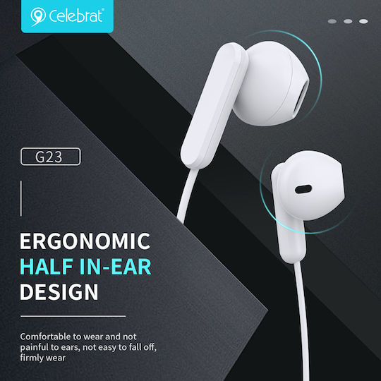 Celebrat G23-WH Earbuds Handsfree με Βύσμα 3.5mm Λευκό