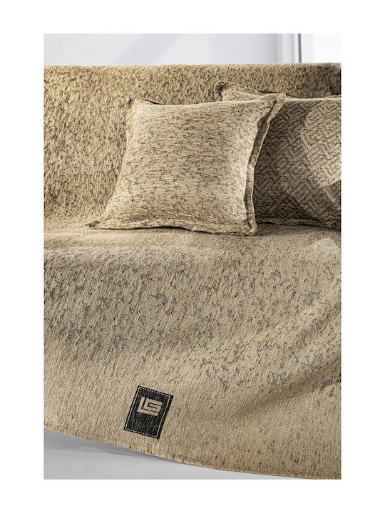 Guy Laroche Four-Seater Sofa Throw 2 Sides Matis 180x350cm Beige