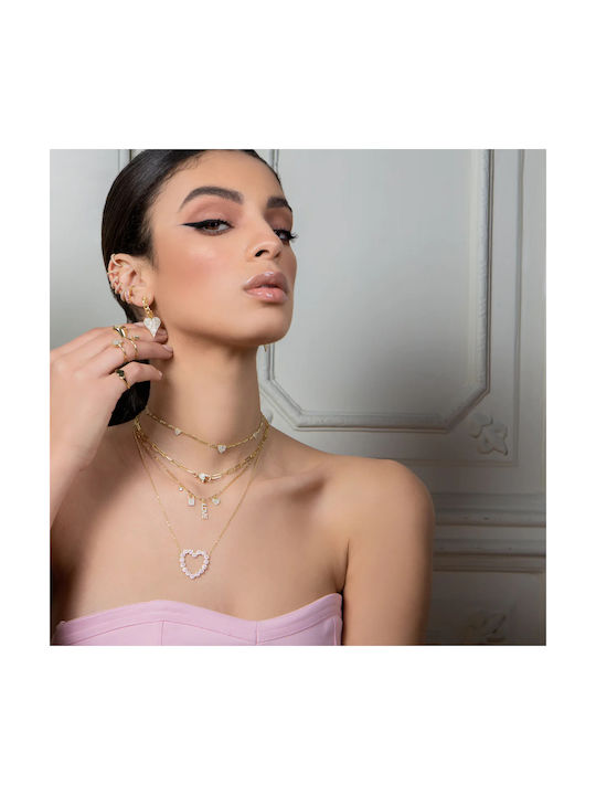 Laura P. Jewels Necklace with design Heart with Zircon