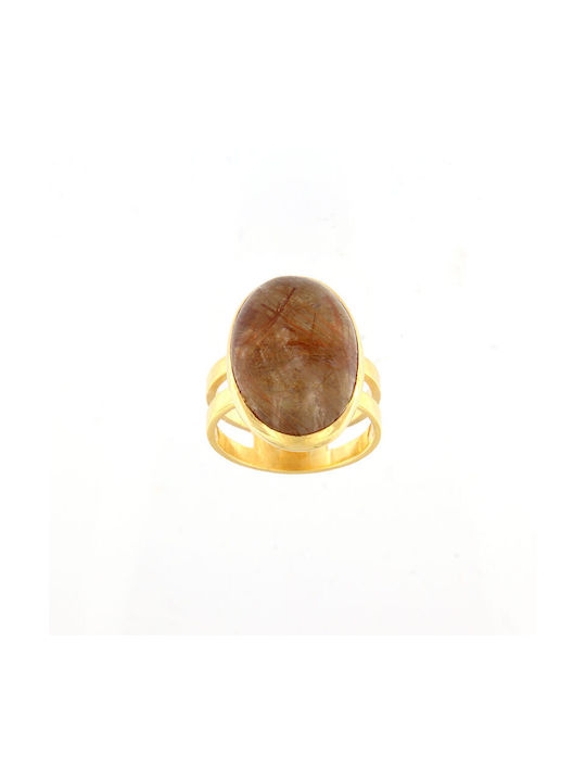 Ios Women's Ring with Stones from Gold 18K