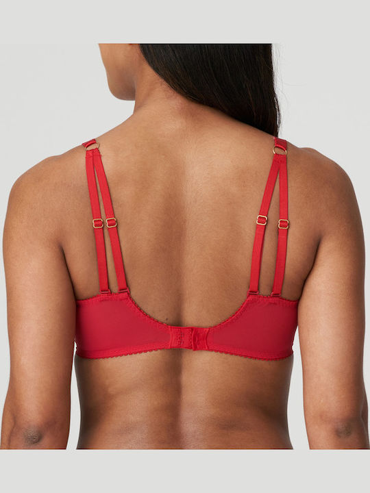 Primadonna Lace Underwear Set with Bra & Slip Red