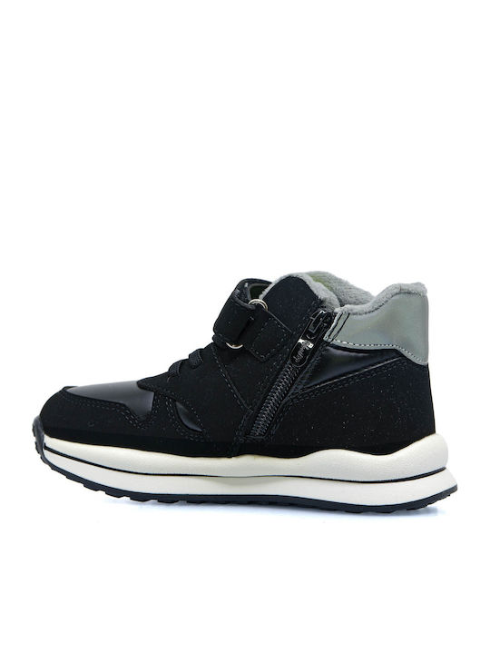 Kinder Sneakers Hoch mit Klettverschluss Schwarz