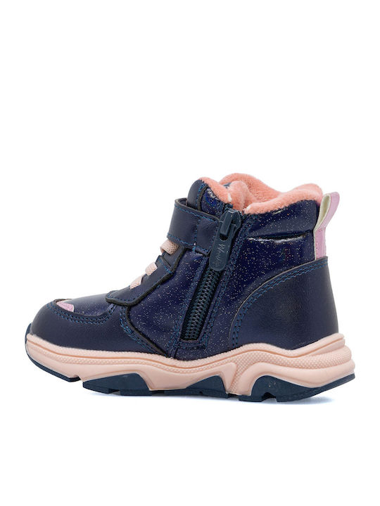 Παιδικά Sneakers High με Σκρατς Μπλε