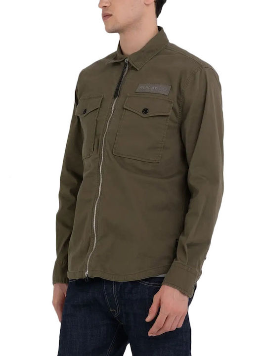 Long Sleeve Khaki Overshirt