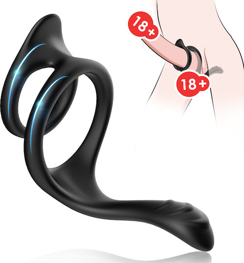 Kinksters Δαχτυλίδι Πέους Σιλικόνης Μαύρο 3129-0036