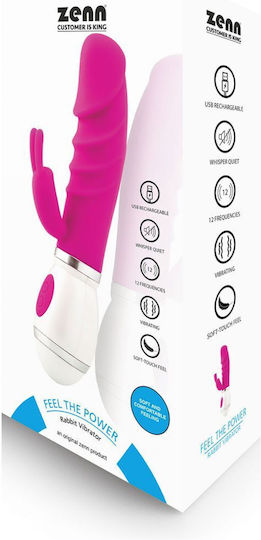 Zenn Δονητής Rabbit Rabbit Vibrator 19.5cm Pink