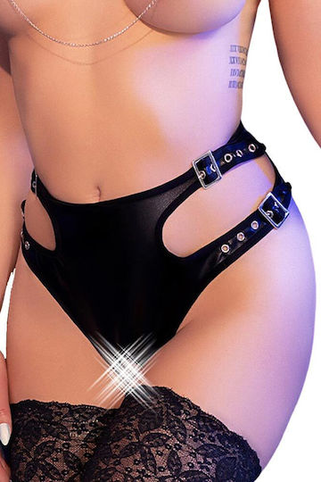 Chilirose Femei Sexy Șir de caractere cu decupaje Negru