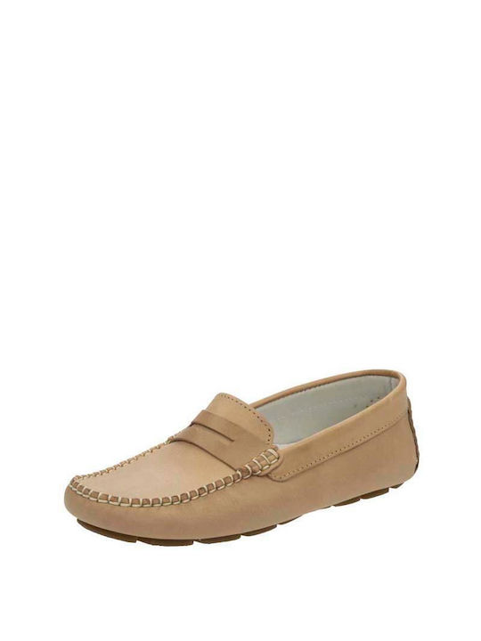 Alo Boys Leather Moccasins Camel