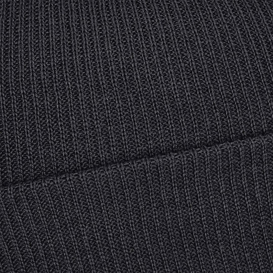 Beanie Unisex Beanie mit Rippstrick in Schwarz Farbe 68015-90201