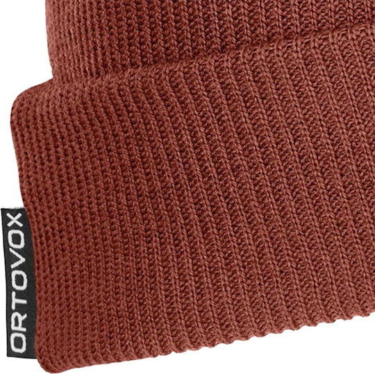 Beanie Unisex Beanie mit Rippstrick in Orange Farbe 68015-23201