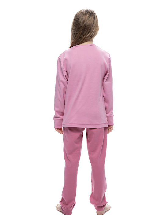 Galaxy Set Top & Bottom Kids Cotton Pyjamas Pink -ΡΟΖ