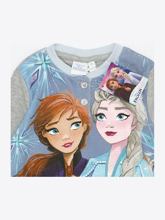 Disney Παιδική Πιτζάμα Χειμωνιάτικη Γκρι Frozen