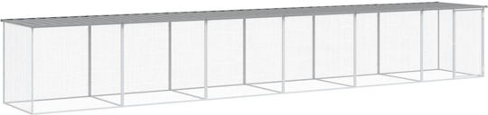 vidaXL Poultry Coop of Galvanized Steel L6.03 x W0.98 x H0.9m