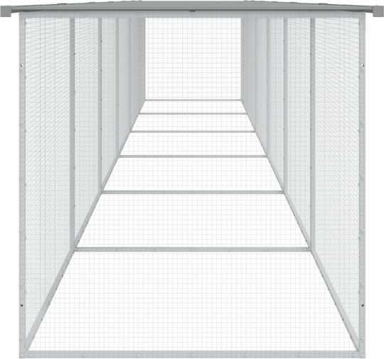 vidaXL Poultry Coop of Galvanized Steel L6.03 x W0.98 x H0.9m