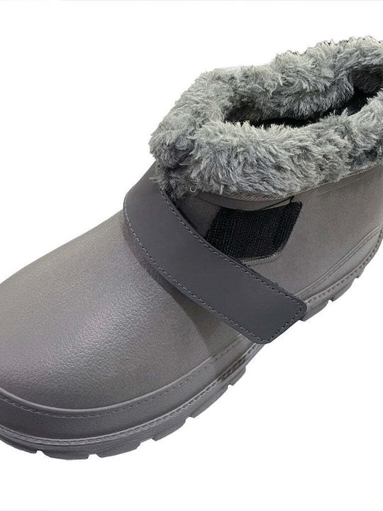 Ustyle Cizme de protecție Bărbătești Cizme de Siguranță cu Blană Gri