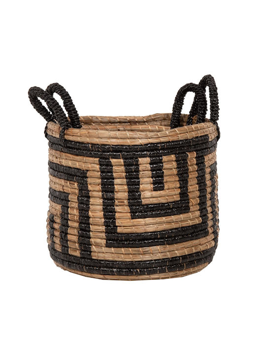 Freebox Decorative Basket Wicker with Handles Black 36x36x32cm