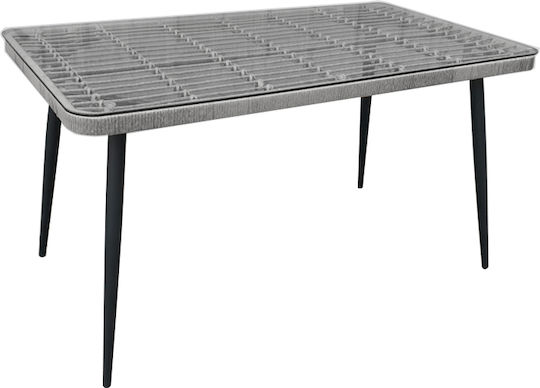 Tisch Quito 160x90x78cm Grey/black Tisch Quito 160x90x78cm Grey/black