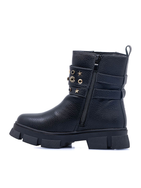 Kinderstiefel mit Reißverschluss Schwarz