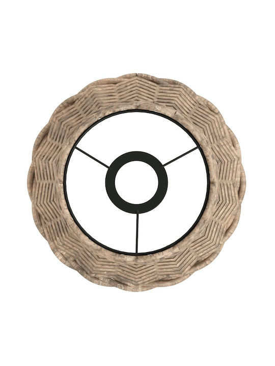 vidaXL Round Lamp Shade Brown with Diameter 20cm