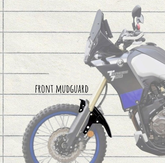 C-Racer Λασπωτήρας Τροχού Μοτοσυκλέτας για Yamaha Tenere 700 Μαύρο
