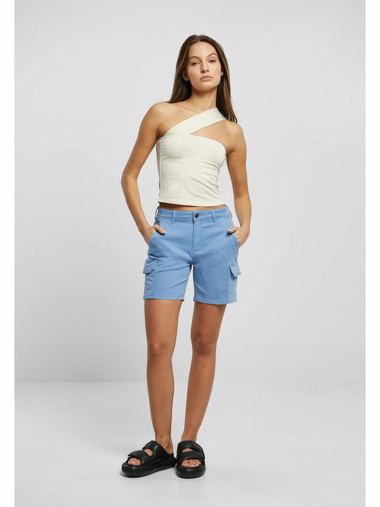 Γυναικεία Μπλούζα Βαμβακερή Off-Shoulder με έναν Ώμο Λευκή