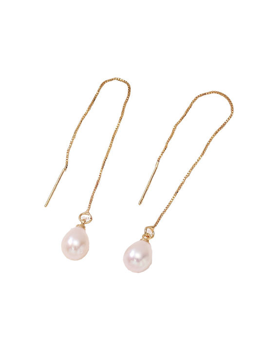 Tatu Moyo Earrings Pendants Gold Plated with Pearls