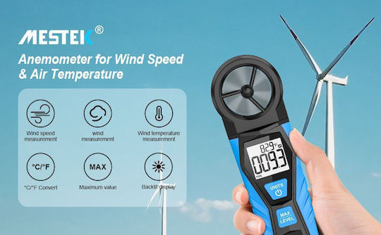 Mestek Anemometer with Sensor 30m/s AM10