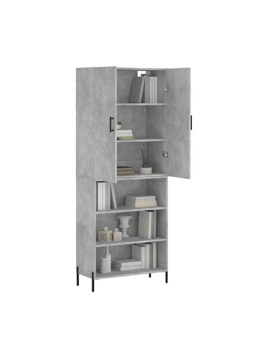 Bibliotecă Gri 69.5x34x180cm