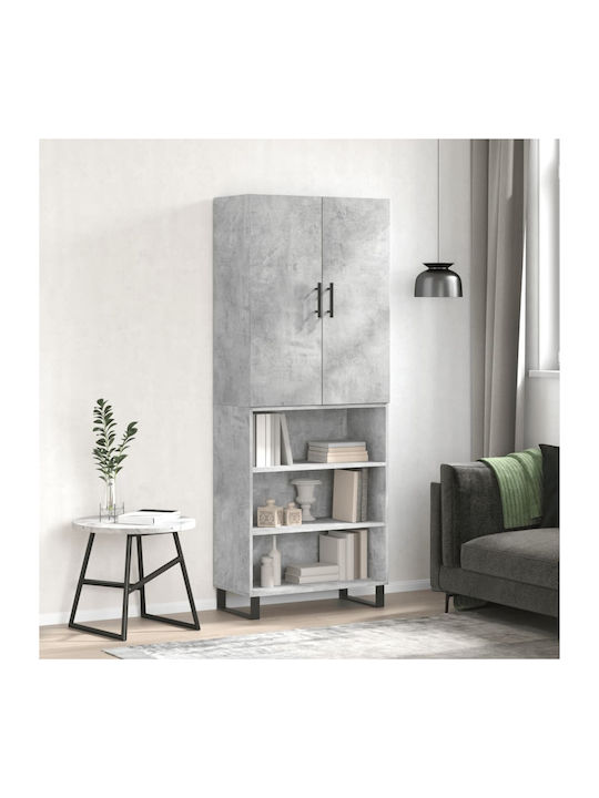 Bibliotecă Gri 69.5x34x180cm