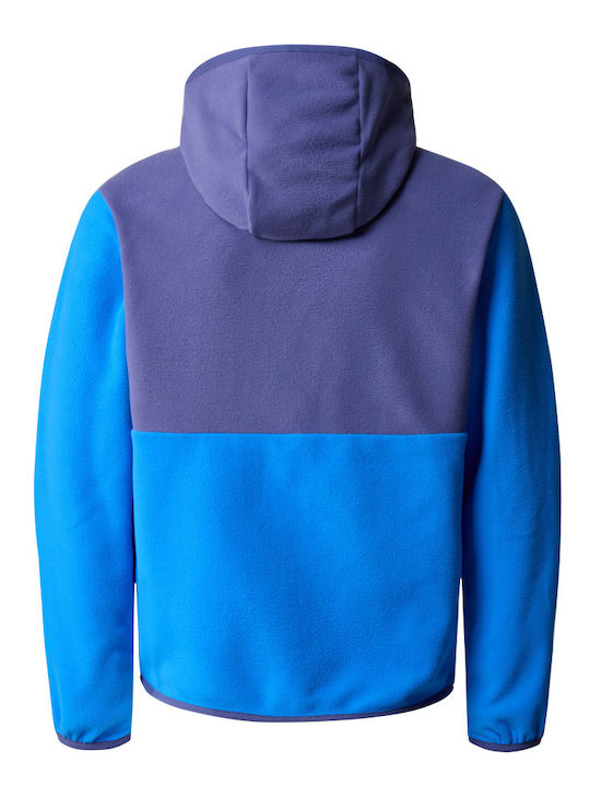 The North Face Fleece Cardigan with Zipper Blue