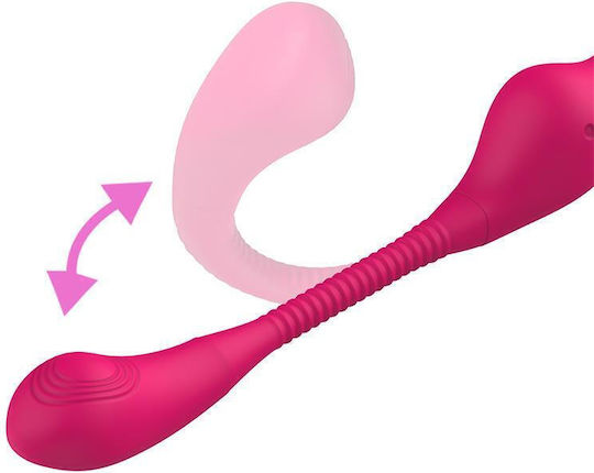 Kinksters Trägerlos Strap On mit Vibration in Fuchsie Farbe