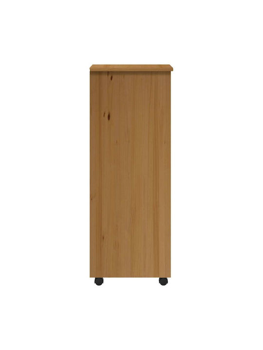 Office Storage Solid Wood Drawer Μελί Καφέ L34xW39xH103cm
