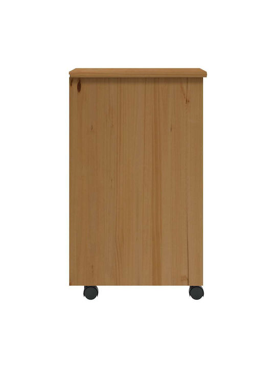 Office Storage Solid Wood Drawer Μελί Καφέ L34xW39xH65.5cm