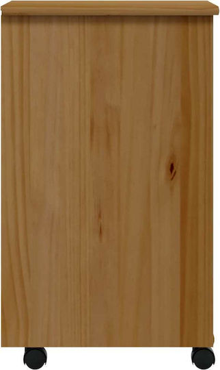 Sertar De Birou Din Lemn Masiv Culoare Maro Miere 34x39x65.5cm