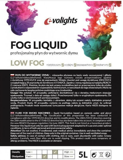 Evolights Liquid for Fog Machine Low Fog 5lt