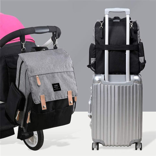 Land Diaper Bag Black 38x22x46cm.