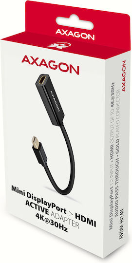 Axagon Μετατροπέας mini DisplayPort male σε HDMI female Χρυσό 1τμχ RVDM-HI14N