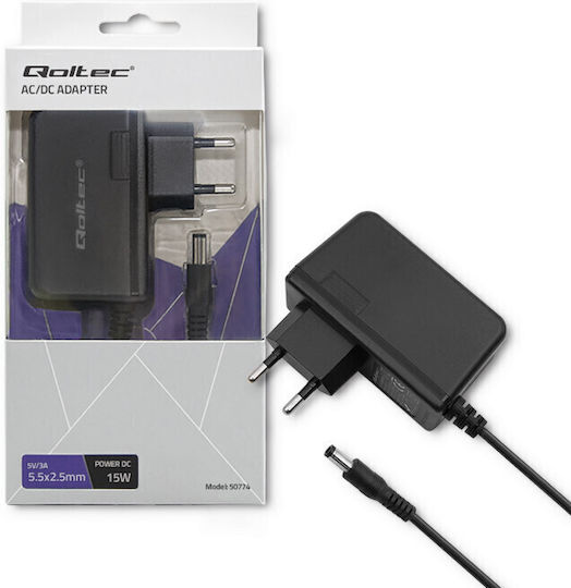 Qoltec Универсален Захранващ Блок 3A с Мощност 15W (50774)