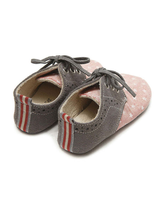 Designer's Cat Βαπτιστικά Δερμάτινα Oxfords Γκρι