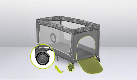 Lionelo Flower Baby Playpen with Changing Table and Grey Mattress 60x120cm