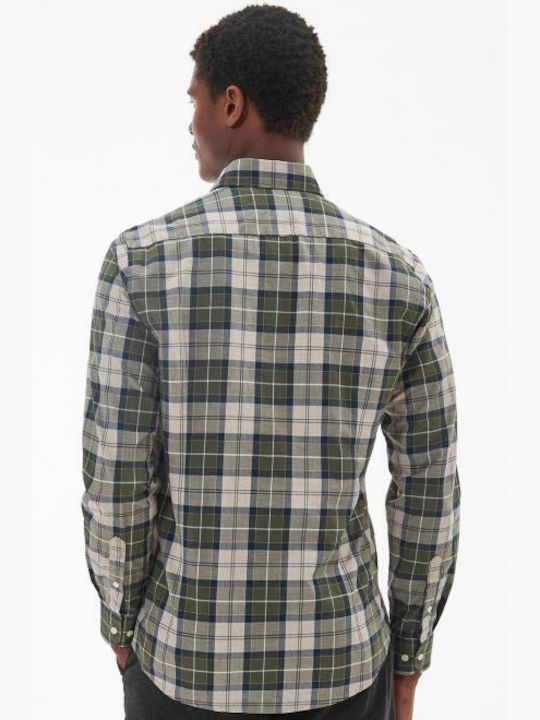 Barbour Men's Shirt Long Sleeve Checked Khaki